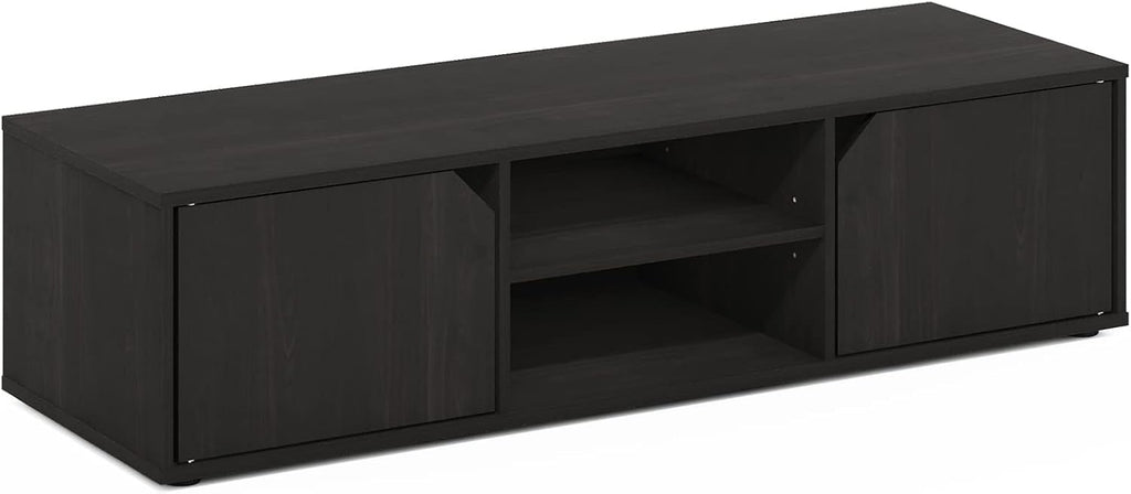 Espresso 2-Tier Door Cabinet TV Stand Console