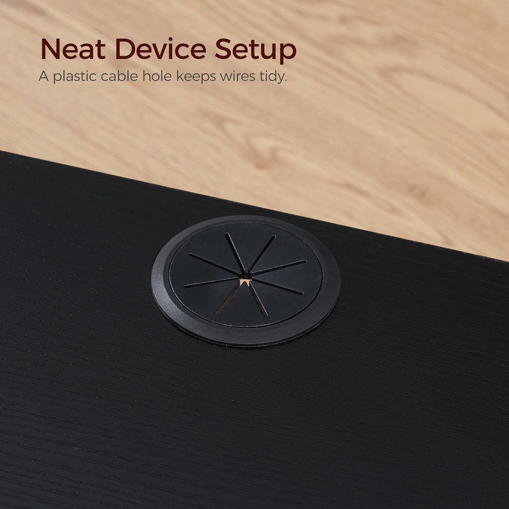 Black Wall Mount Floating TV Stand with Outlet