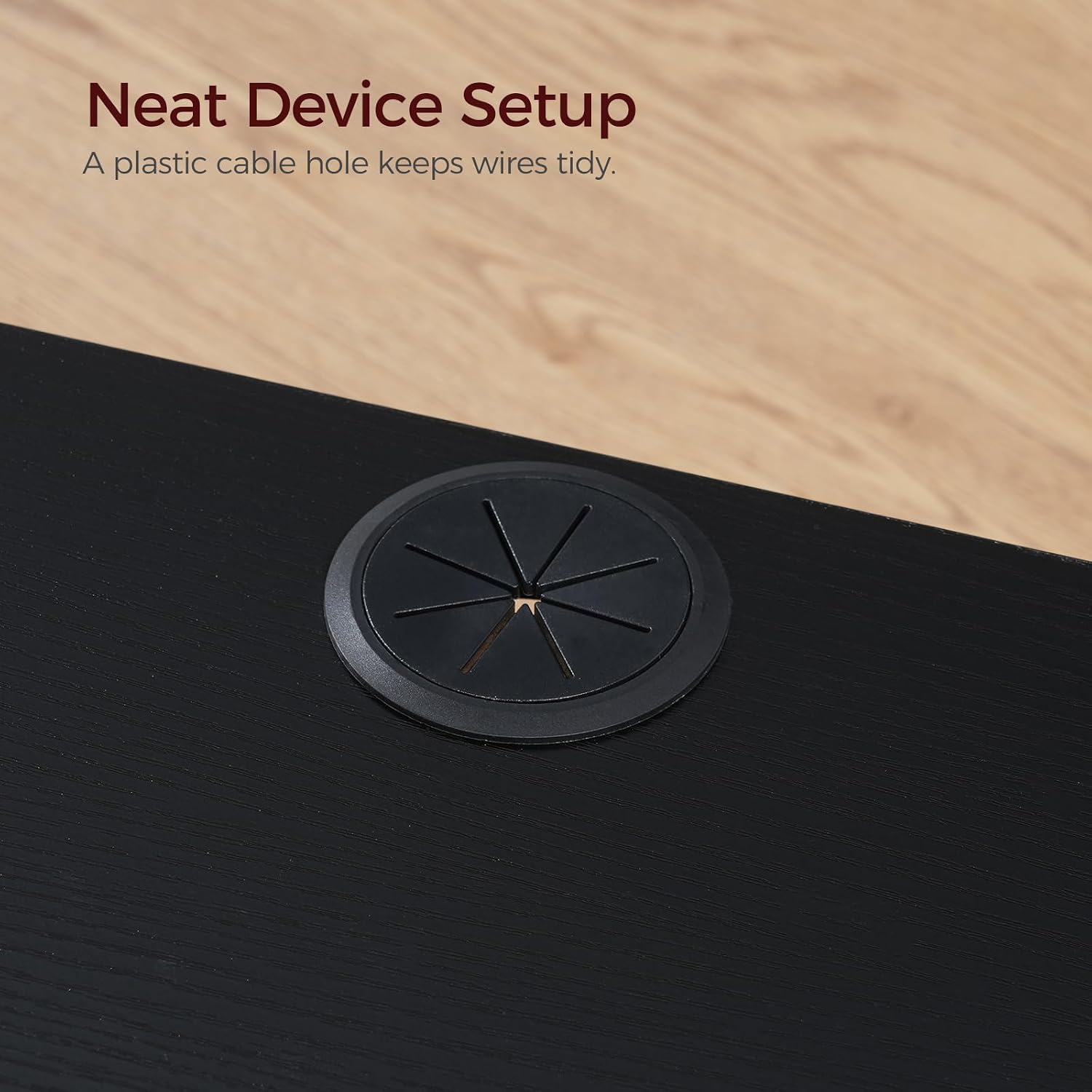Black Wall Mount Floating TV Stand with Outlet