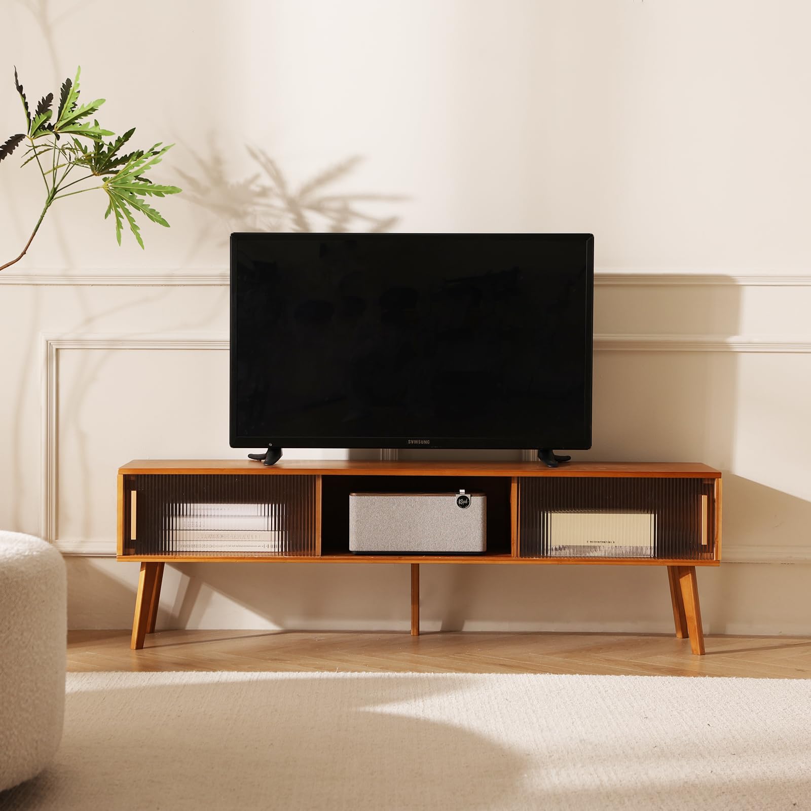 39.4 Inch Bamboo Gaming Entertainment Center