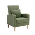 Fabric Accent Chairs Set of 2 Wood Leg Blue