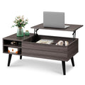 Brown Mid Century Lift Top Storage Coffee Table