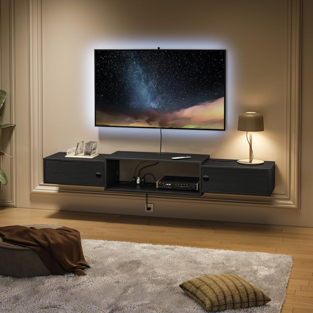 55 Inch Door Floating Media Console