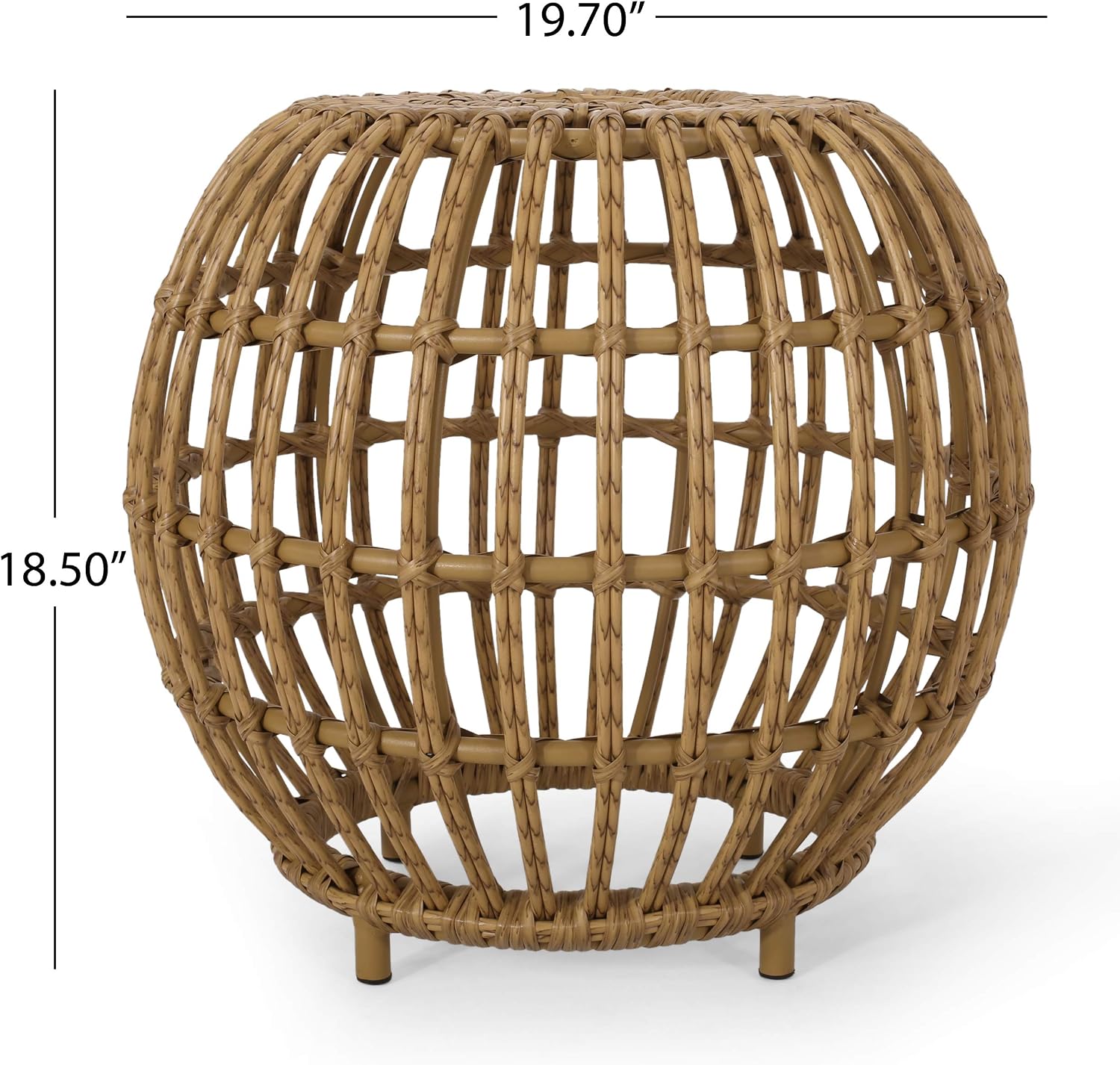 Light Brown Minimalist Wooden Living Side Table
