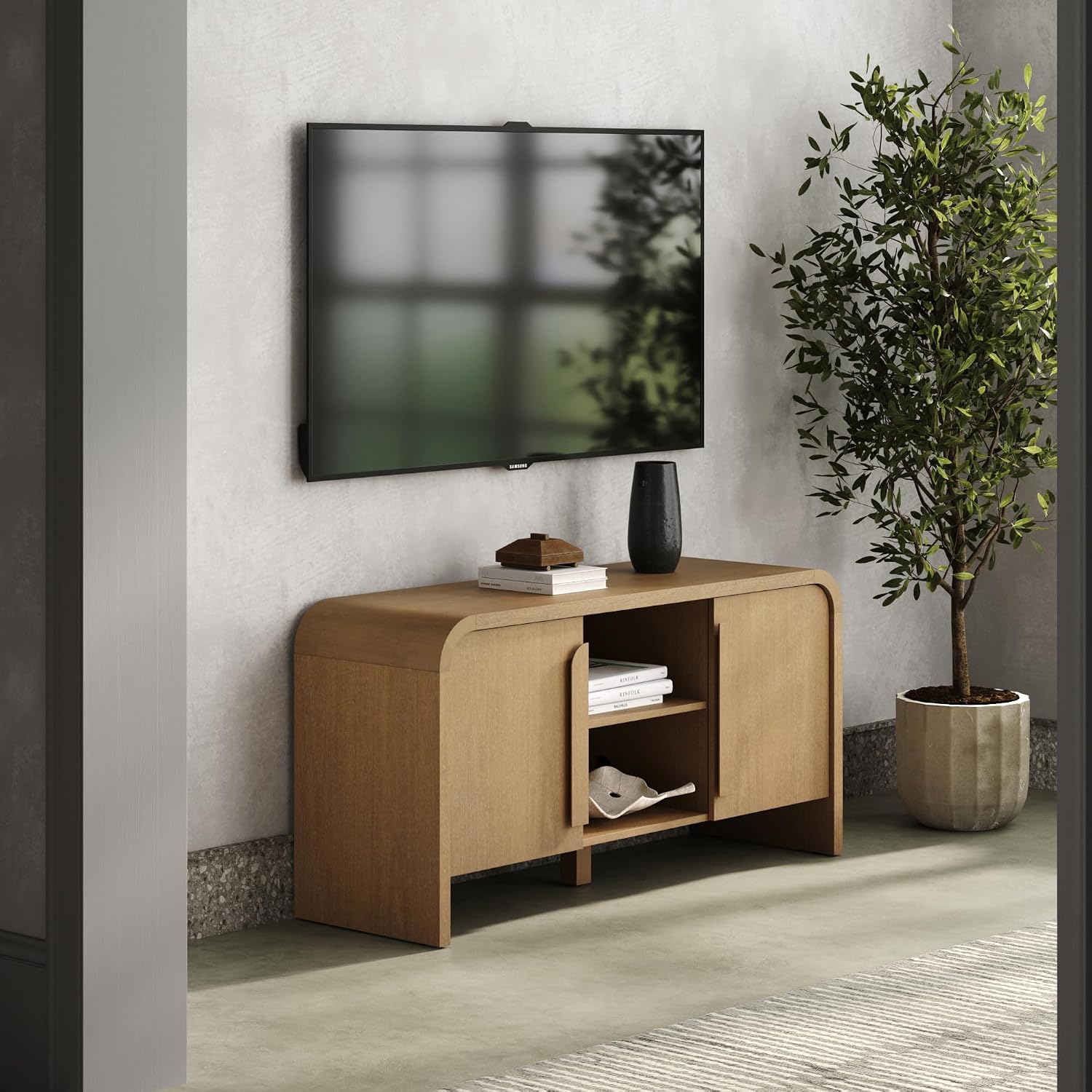 Minimalist Media Console for 50 Inch TV