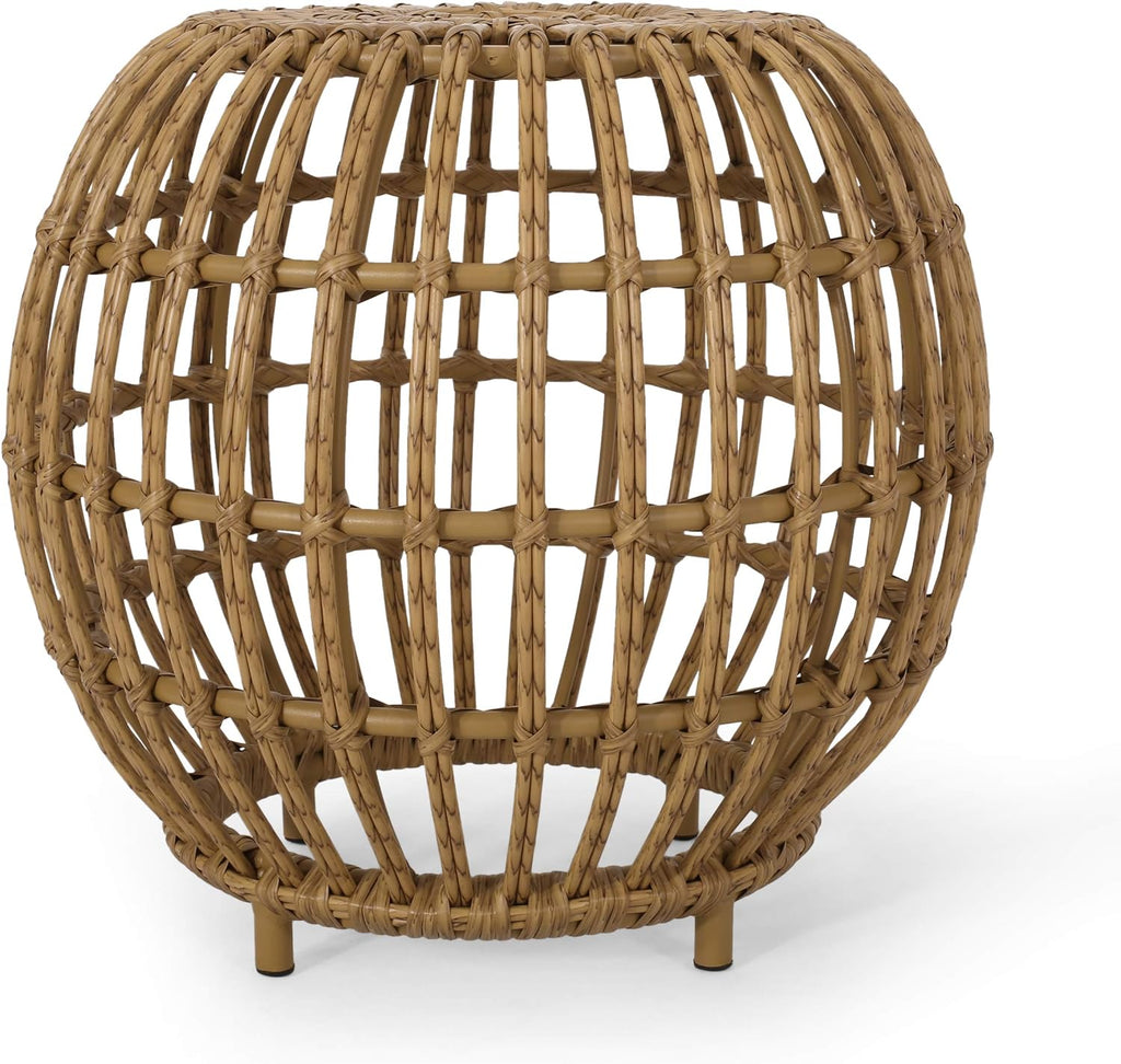 Light Brown Minimalist Wooden Living Side Table