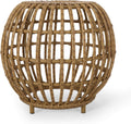 Light Brown Minimalist Wooden Living Side Table