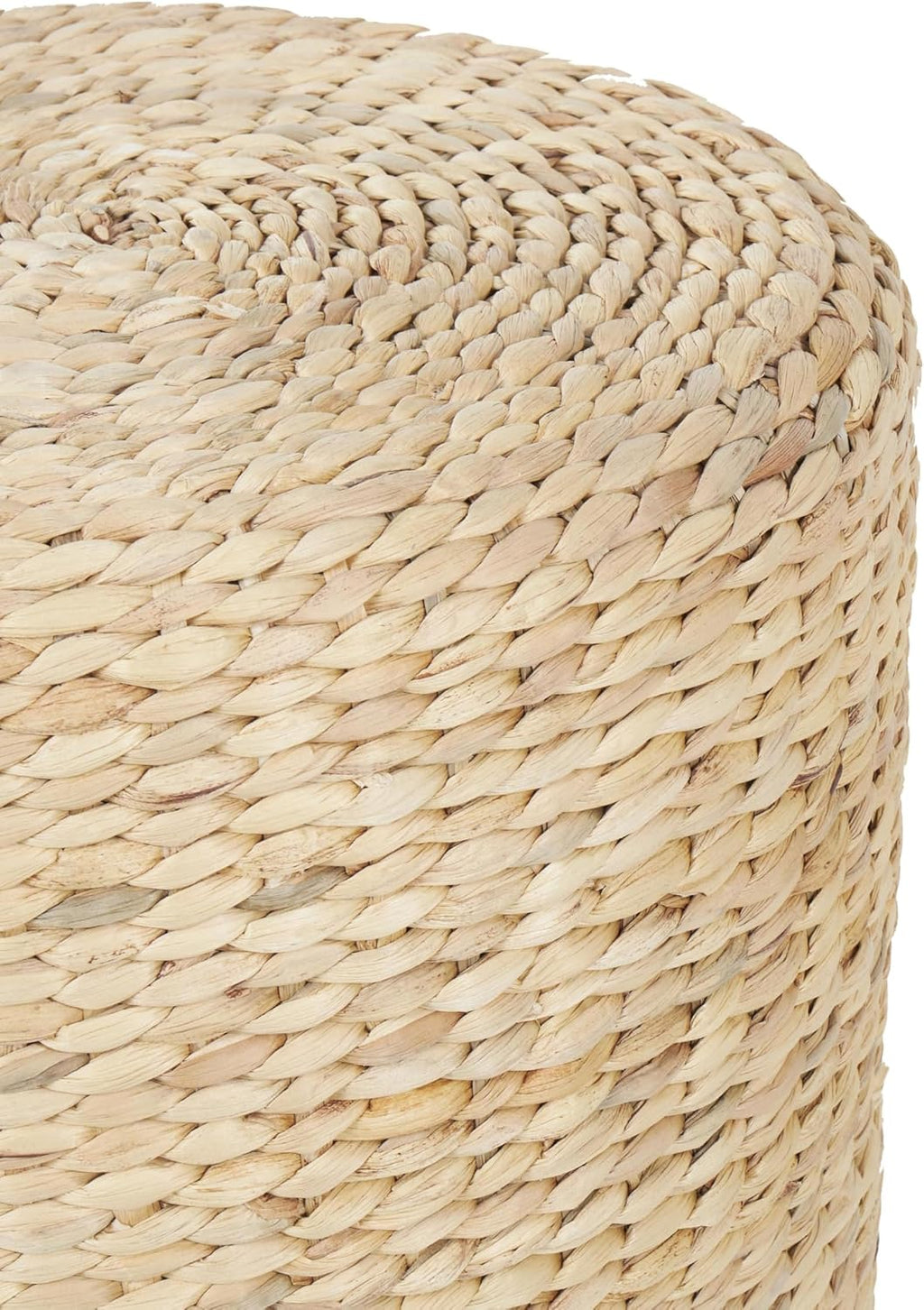 Handwoven Seagrass Drum Brown Side Accent Table
