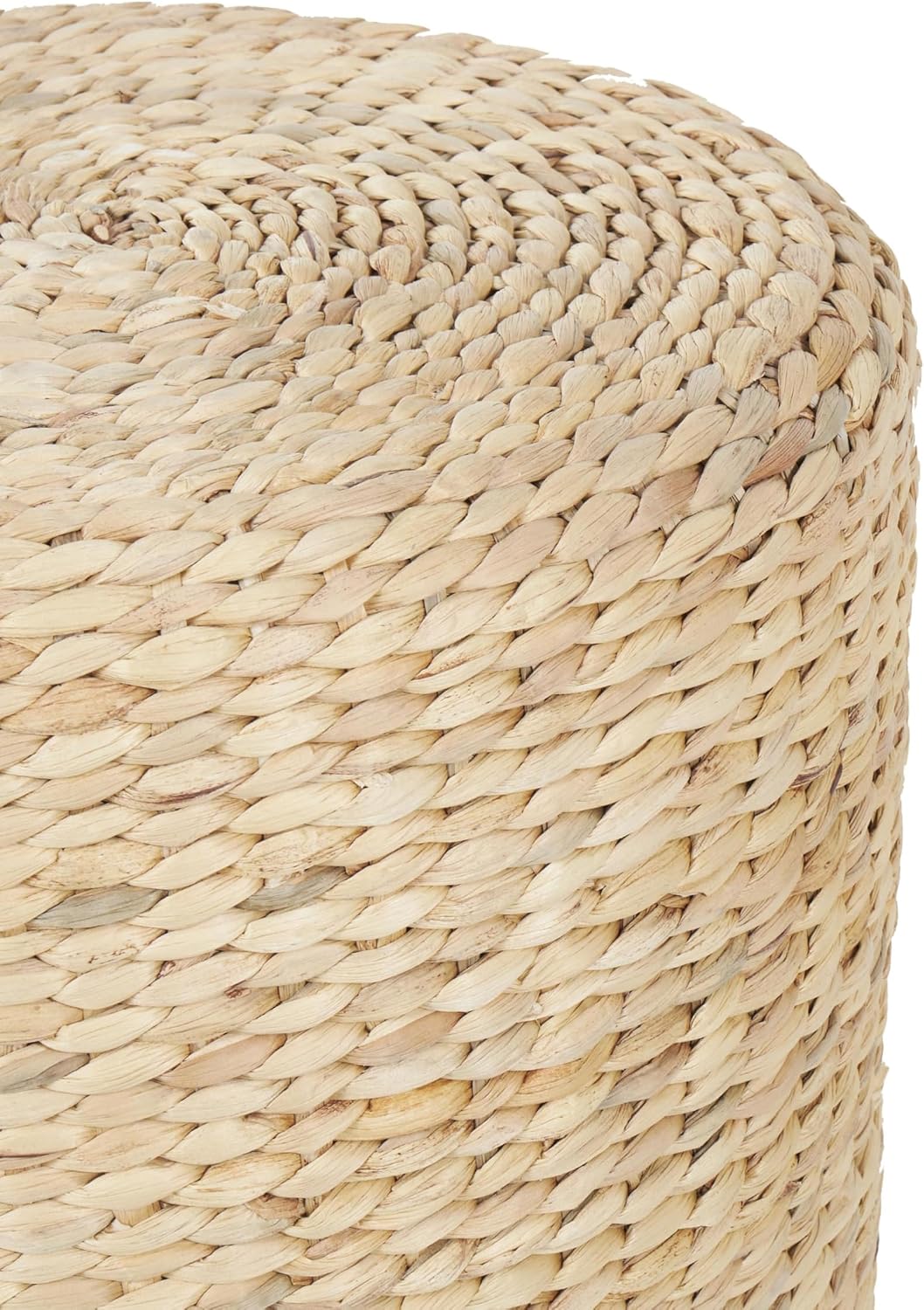 Handwoven Seagrass Drum Brown Side Accent Table